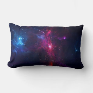Cosmic Space Stars and Nebula Lumbar Pillow