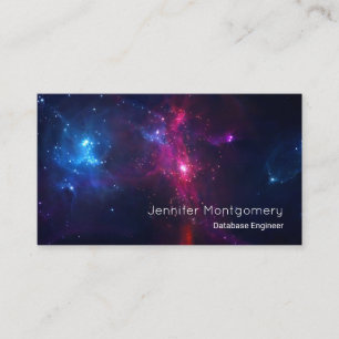 Cosmic Space Stars and Nebula Modern Business Card