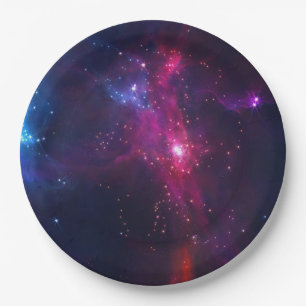 Cosmic Space Stars and Nebula Paper Plate