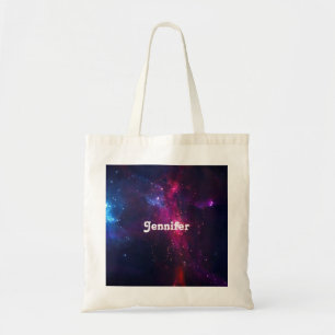 Cosmic Space Stars and Nebula Personalized Tote Bag