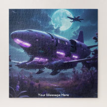 Cosmic Spaceship with vibrant Neon Color