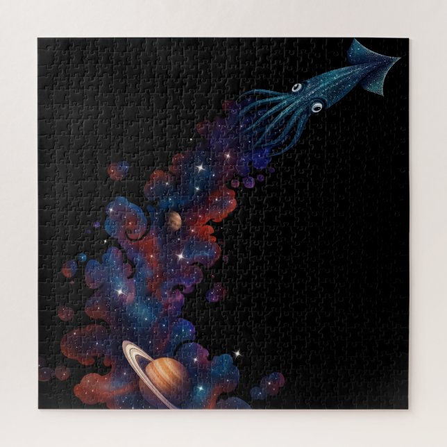 Cosmic Squid Space Odyssey  Jigsaw Puzzle (Vertical)