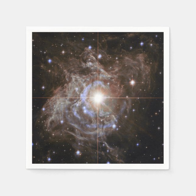 Cosmic Star Holiday Wreath Napkin (Front)