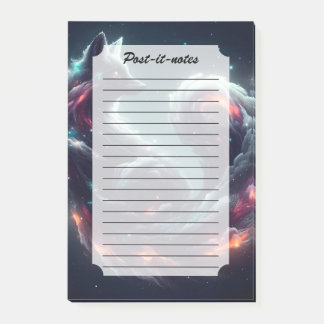 Cosmic Starlight Fox Spirit Fantasy Animal Post-it Notes
