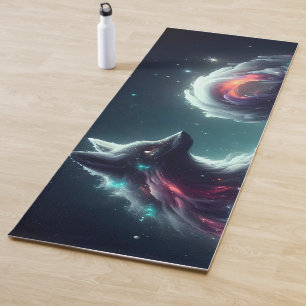 Cosmic Starlight Fox Spirit Fantasy Animal Yoga Mat