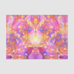 Cosmic Stars in a galaxy of pink blue orange reds Tissue Paper