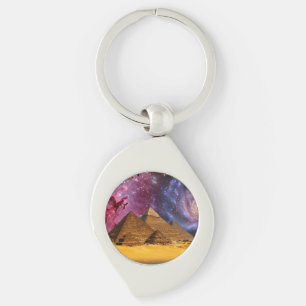 cosmic storm above egypt keychain