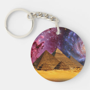 cosmic storm above egypt keychain