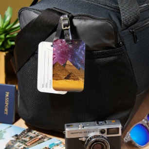 cosmic storm above egypt luggage tag
