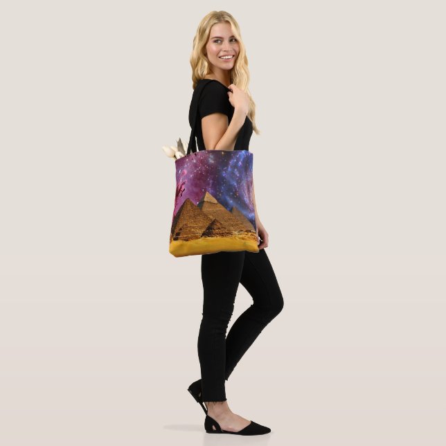 cosmic storm above egypt tote bag (On Model)