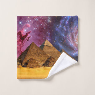 cosmic storm above egypt wash cloth