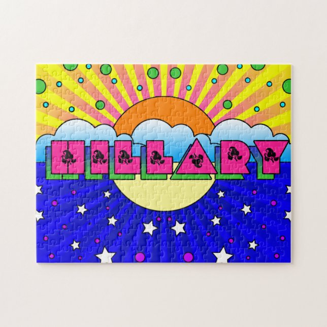 Cosmic Style Hillary Celebration Poster Jigsaw Puzzle (Horizontal)