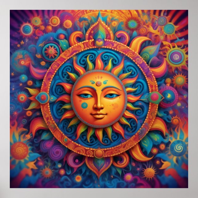Cosmic Sun: A Psychedelic Tapestry -  Poster (Front)
