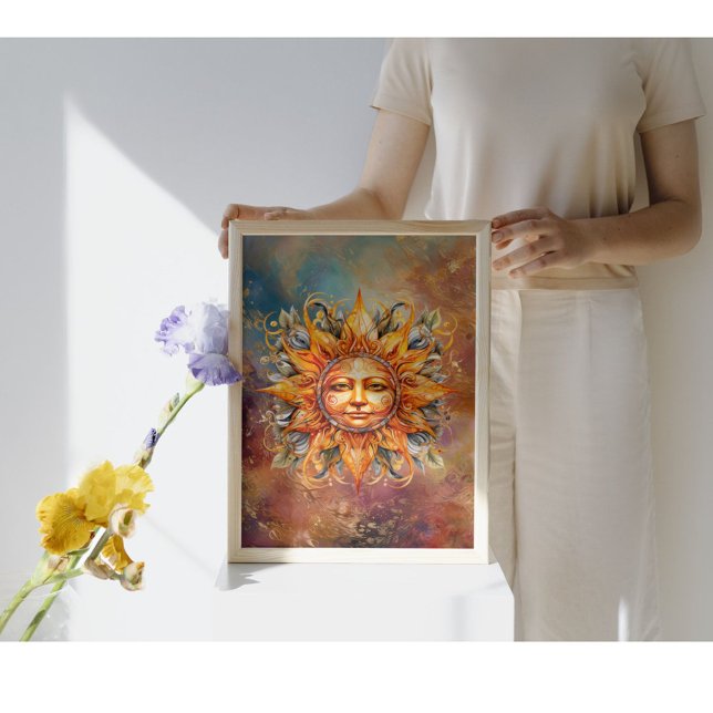 Cosmic Sun Face Digital Art Poster (Creator Uploaded)