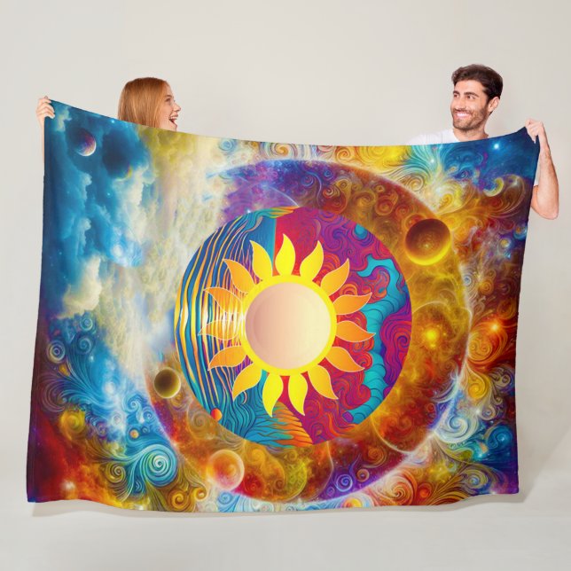 Cosmic Sun Fleece Blanket (In Situ)