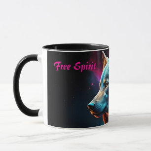 Cosmic Surreal Fantasy Wolf Custom Abstract Art  Mug