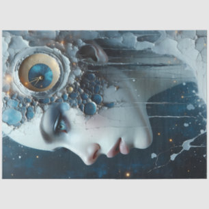 Cosmic Surreal Fantasy Woman Decoupage Tissue Paper