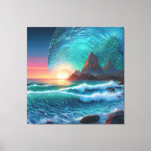 Cosmic Swells Seascape Canvas Print