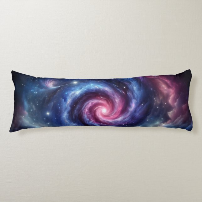 Cosmic Swirl - Galaxy Design Body Pillow (Front)