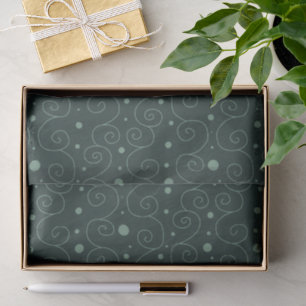 Cosmic Swirl Line Art (Cosmic Nebula Dark) Tissue Paper