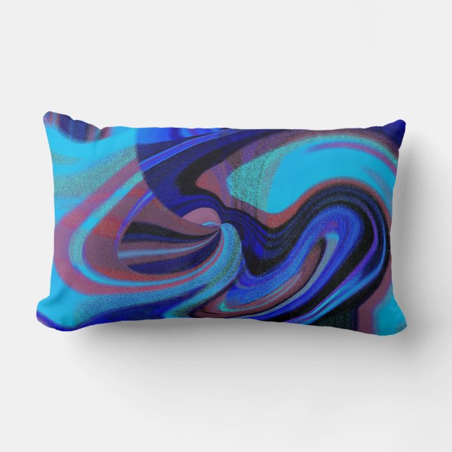 Cosmic Swirl of Blue N  Pink Throw Pillow (Front)