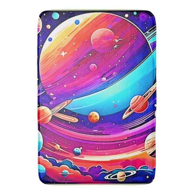 Cosmic Symphony Artwork Bath Mat (Front Vertical)