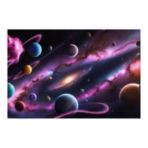 Cosmic Symphony of Planets and Galaxies