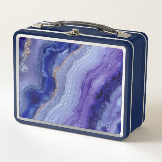 Cosmic Tanzanite Crystal Metal Lunchbox
