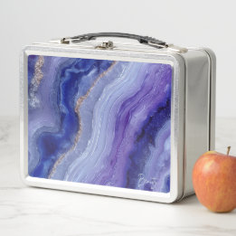 Cosmic Tanzanite Crystal Metal Lunchbox