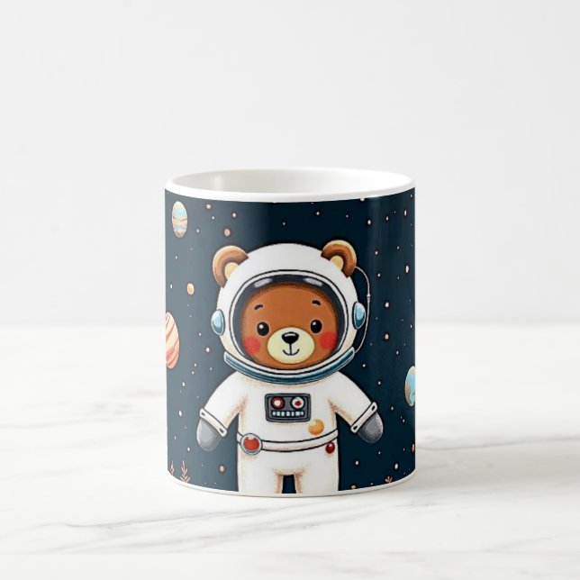Cosmic Teddy Adventure Coffee Mug (Center)