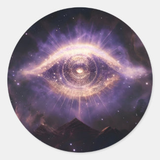 Cosmic Third Eye Awakening - Spiritual Awareness Classic Round Sticker
