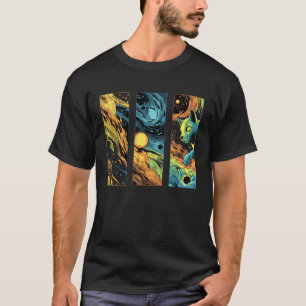 Cosmic Travel Cat Space Funny Design for Cat Lover T-Shirt