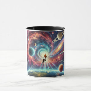 Cosmic Traveller Floating in Space Mug