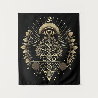 Cosmic Tree of Life – DNA & Sacred Geometry Tapestry