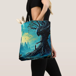 Cosmic Tree of Life Fantasy Tote Bag