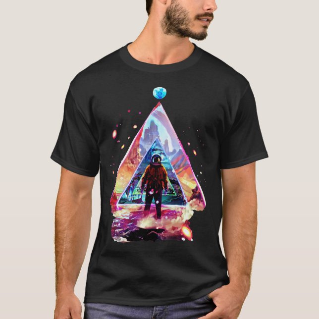Cosmic Triangle Travel T-Shirt (Front)