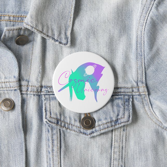 Cosmic Unicorn Official 3 Inch Round Button (In Situ)