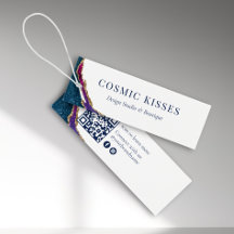 Cosmic Universe Spiritual Business QR Hang Tags