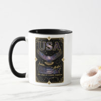 Cosmic USA Eagle Celestial Map Art