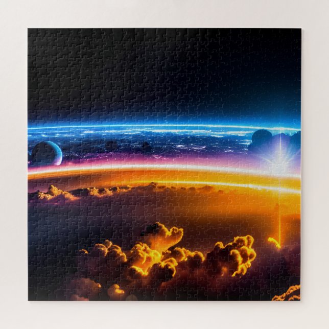 Cosmic Vision of Future City From Other Dimension Jigsaw Puzzle (Horizontal)