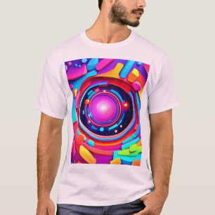 Cosmic Vortex: A Neon Odyssey T-Shirt