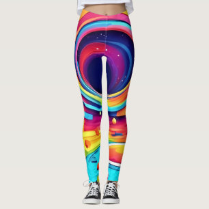 Cosmic Vortex in A Vibrant Journey Leggings