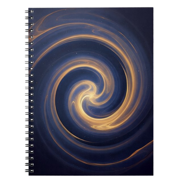 Cosmic Vortex of Golden Light Notebook (Front)