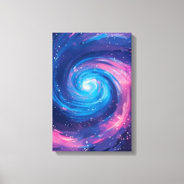 Cosmic Vortex: Pink & Blue Singularity Print (Front)