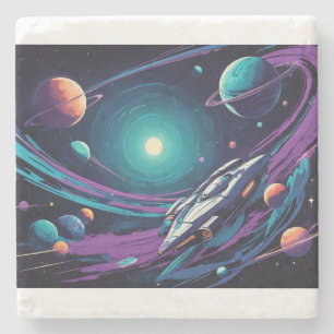Cosmic Voyage Stone Coaster
