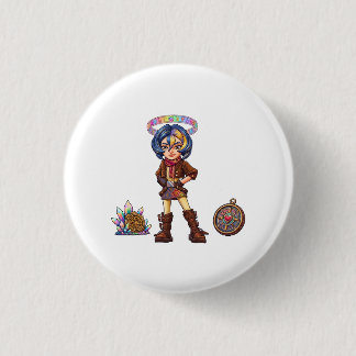 Cosmic Voyager: The Celestial Tim 1 Inch Round Button