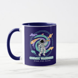 Cosmic Wanderer Astronaut Telescop Mug
