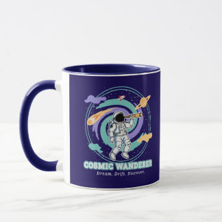 Cosmic Wanderer Astronaut Telescop Mug