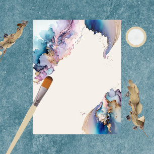 Cosmic Watercolor Scrapbook Paper