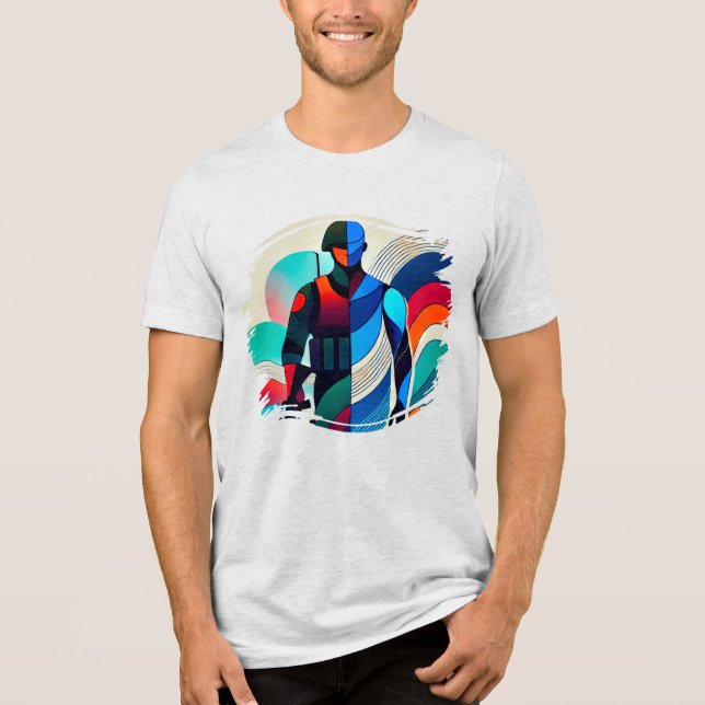 Cosmic Waves – Soldier Inspired Abstract Tee (Front)